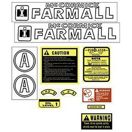 Aftermarket Hood Decal Set Fits CaseIH Fits International Tractor Model A FA601SA